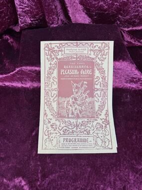 VTG Paper Program First Renaissance Pleasure Faire 1967 KPFA Benefit Souvenir